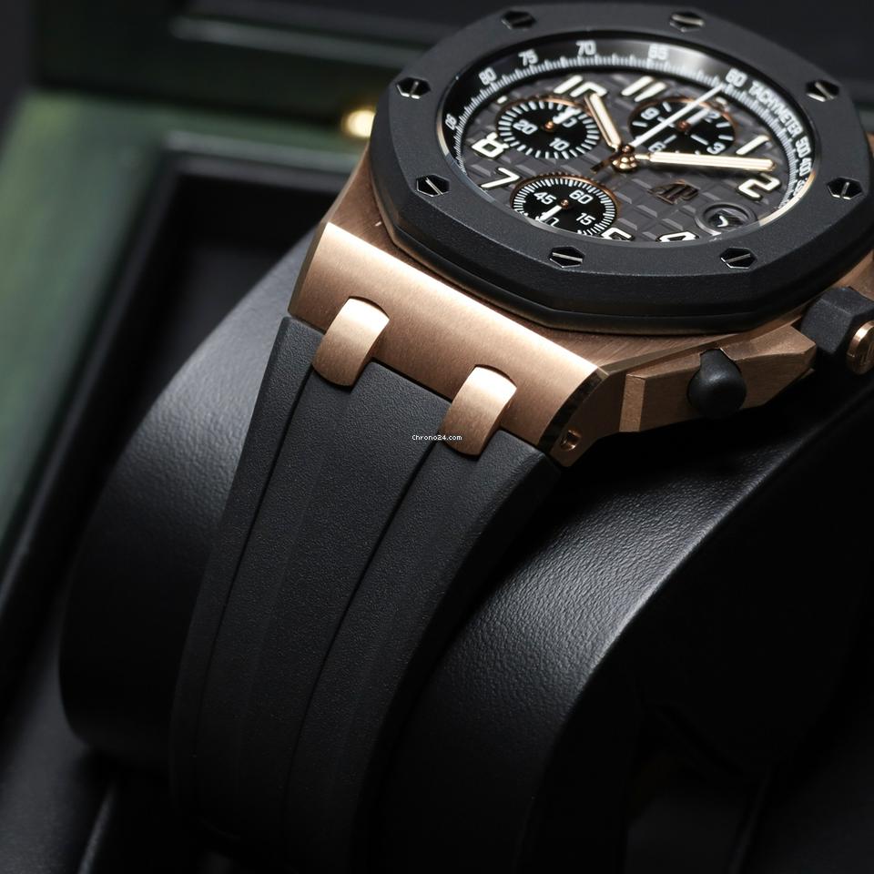Audemars Piguet2023 Complete 42mm 18 K Rose Gold Grey Mega Tapisserie Dial Rubber Strap 26238 OK