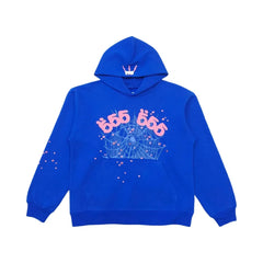 SP5DER Angel Number Hoodie Blue