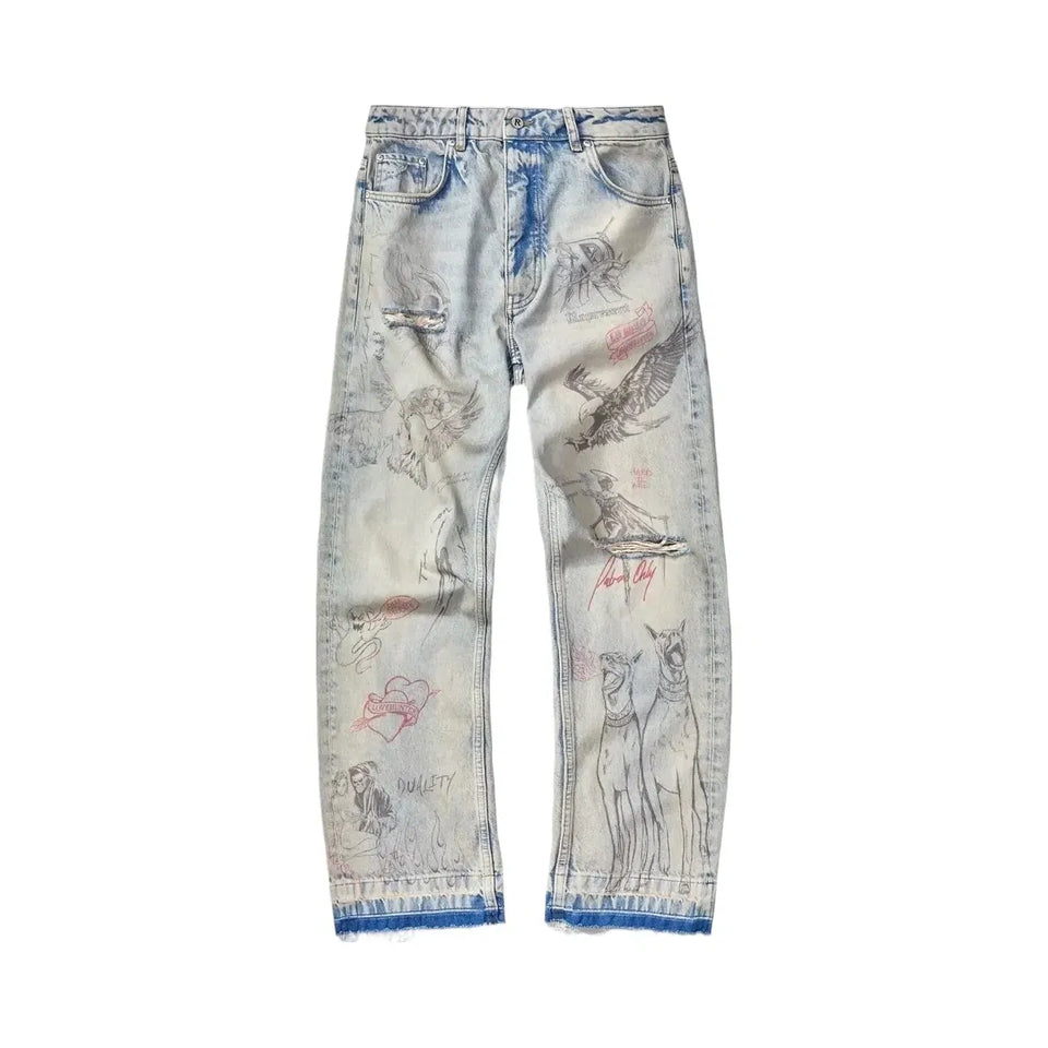 Represent Legacy Denim Light Blue Vintage