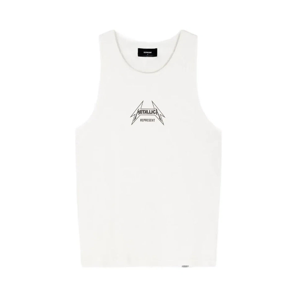 Represent X Metallica Local Crew Vest Flat White