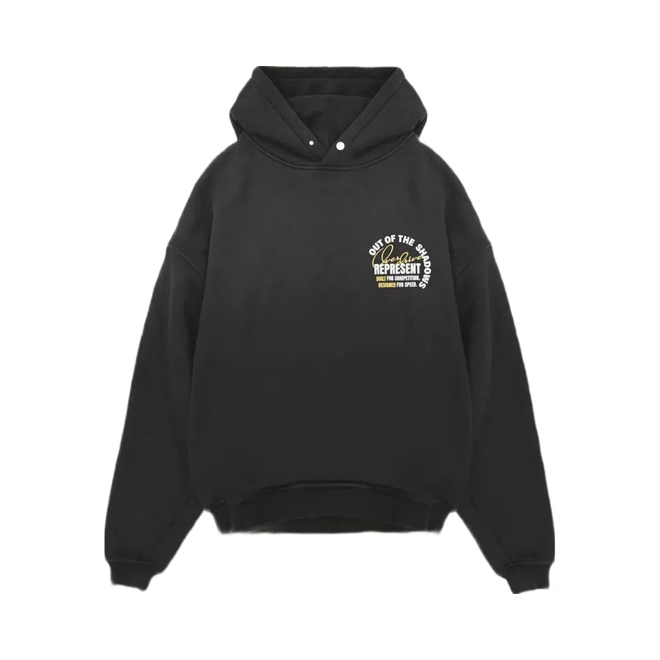 Represent Out Of The Shadows Hoodie Stained Black