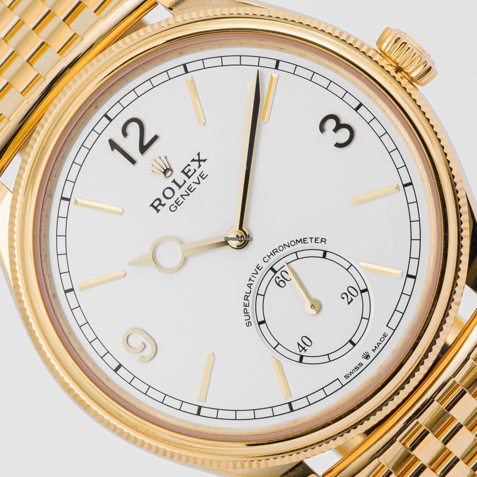 Rolex | 1908 | 52508 | Yellow gold | 39 mm | Yellow gold | White | Automatic