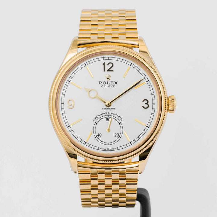 Rolex | 1908 | 52508 | Yellow gold | 39 mm | Yellow gold | White | Automatic
