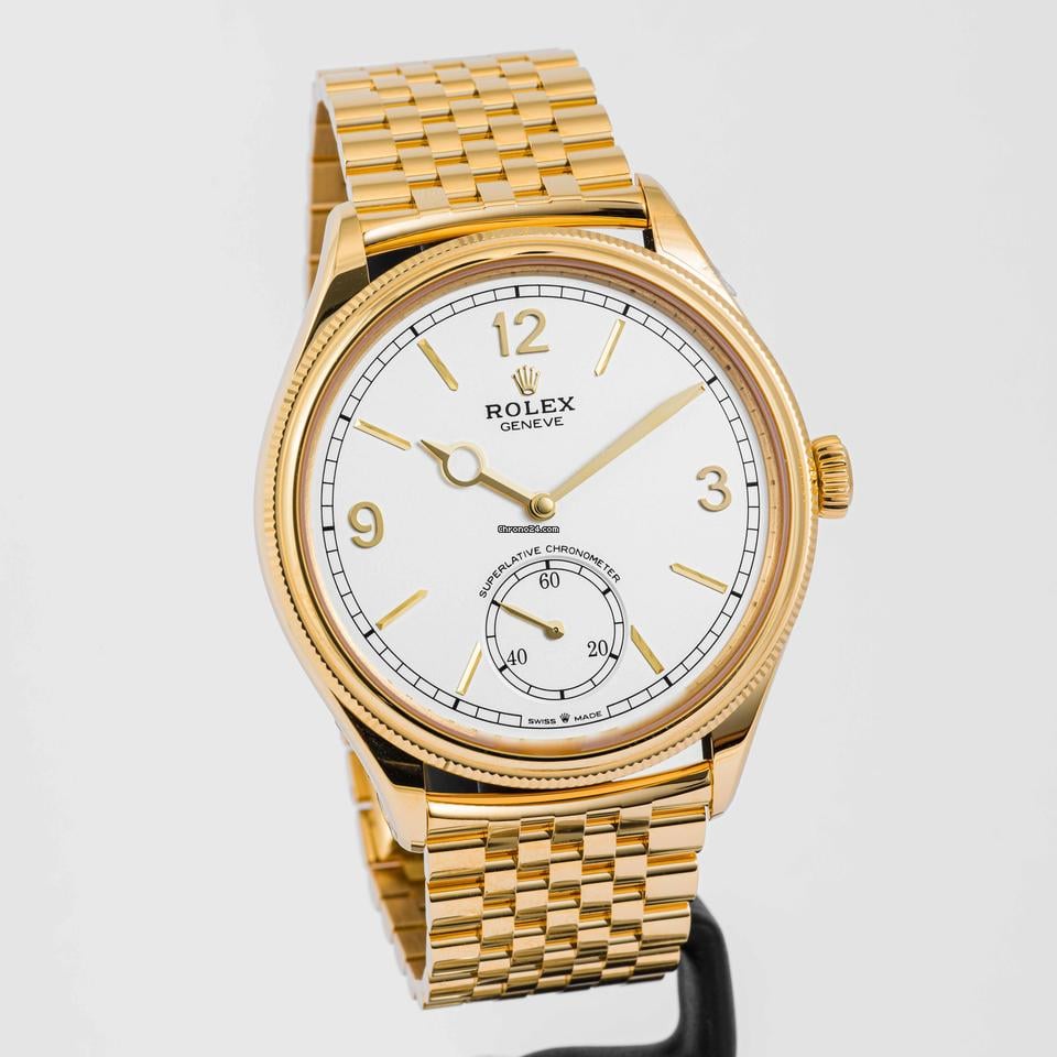 Rolex | 1908 | 52508 | Yellow gold | 39 mm | Yellow gold | White | Automatic