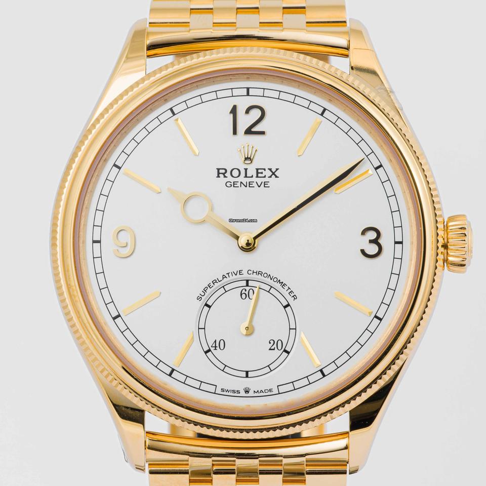 Rolex | 1908 | 52508 | Yellow gold | 39 mm | Yellow gold | White | Automatic