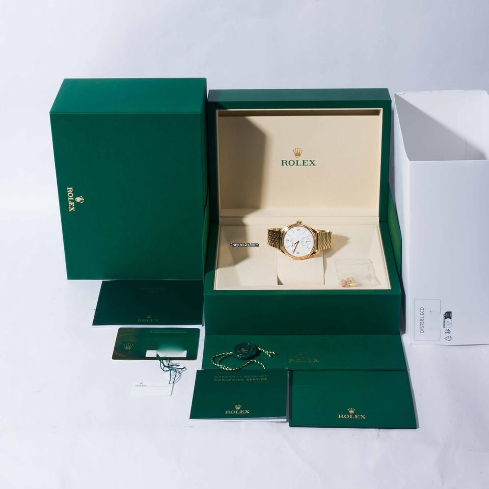 Rolex | 1908 | 52508 | Yellow gold | 39 mm | Yellow gold | White | Automatic