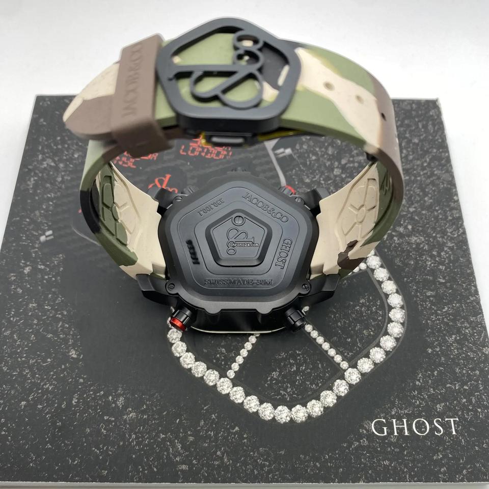 Jacob & Co.. Ghost Carbon Bezel Camouflage Quartz Mens Watch GH100.11.NS.PC.ANO4 D
