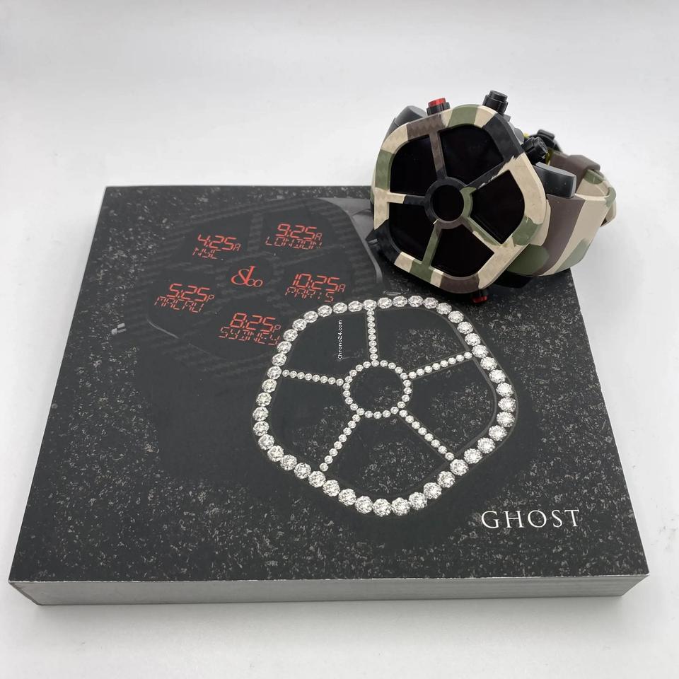 Jacob & Co.. Ghost Carbon Bezel Camouflage Quartz Mens Watch GH100.11.NS.PC.ANO4 D
