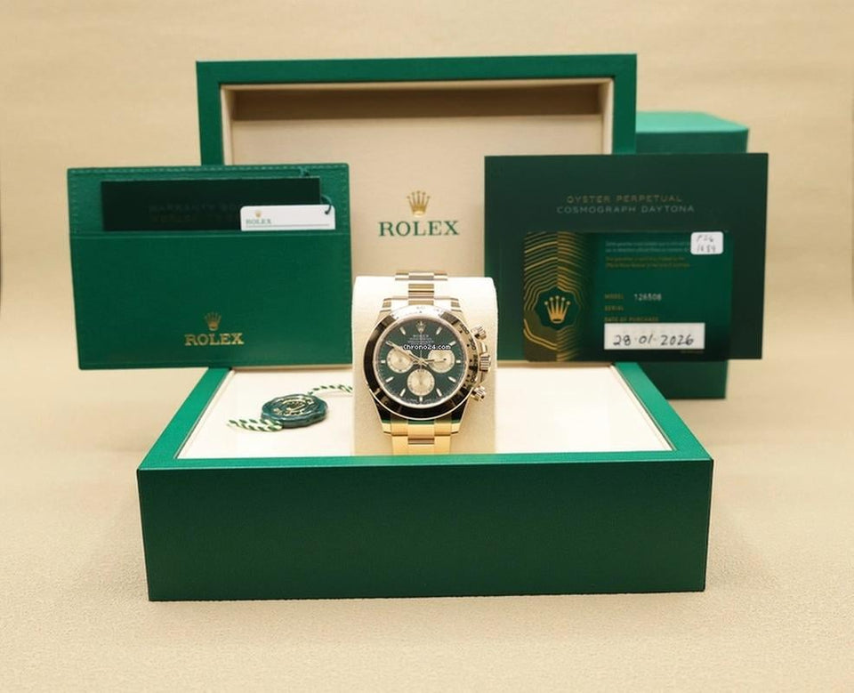 Rolex Daytona2026 Bright Green and Golden Dial on Oyster 126508