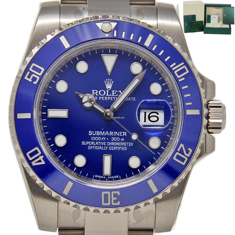 Rolex | Submariner | 116619 | White gold | 40 mm | White gold | Blue | Automatic
