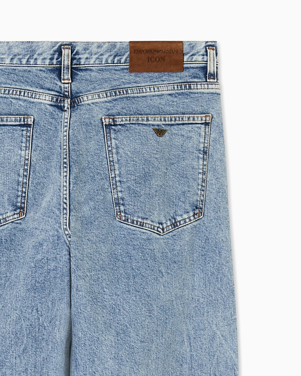 Emporio Armani Icon stretch-drill oval-leg jeans