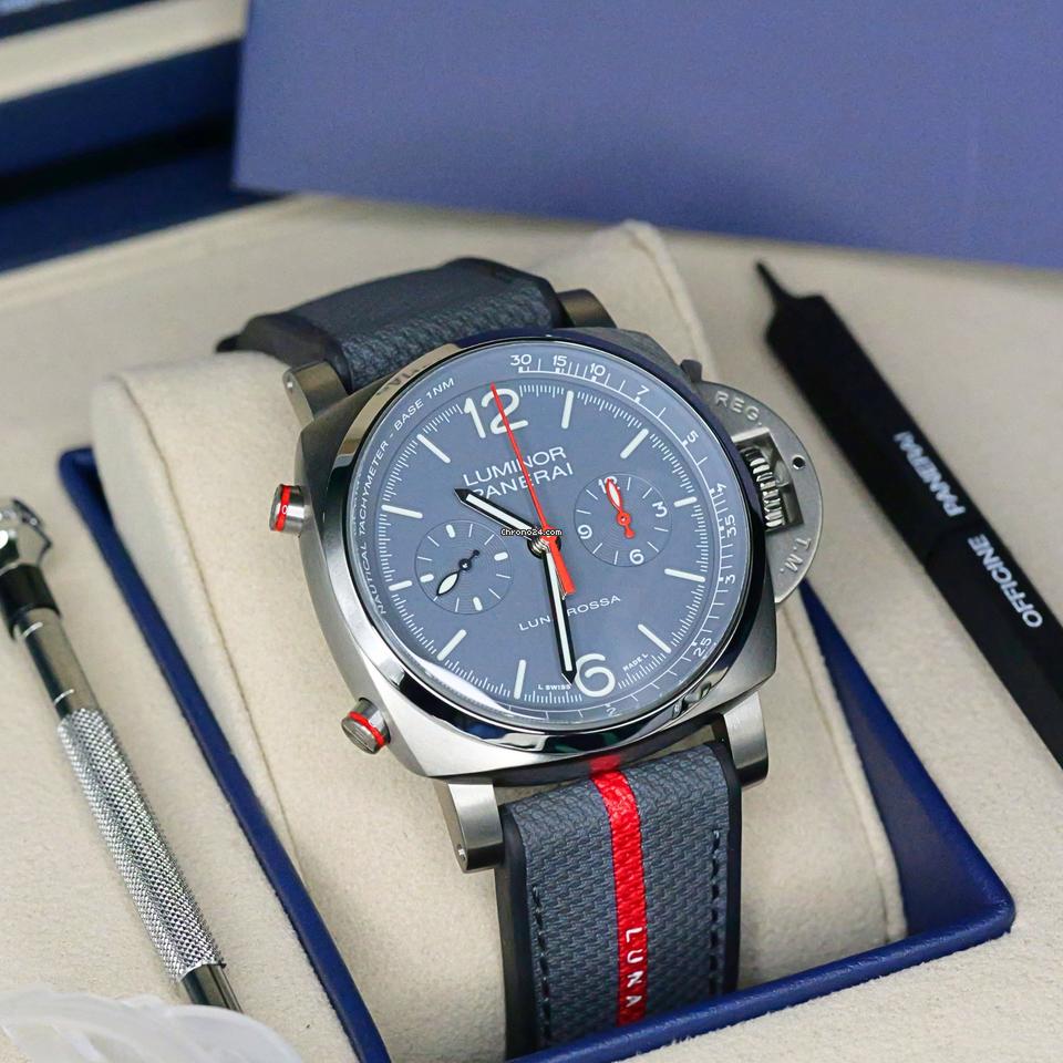 Panerai2025 NEW UNWORN Luminor Chrono Flyback “Luna Rossa Titanio” Ltd. Ed. FULL SET PAM01654