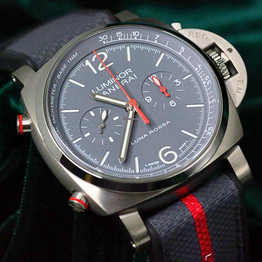 Panerai2025 NEW UNWORN Luminor Chrono Flyback “Luna Rossa Titanio” Ltd. Ed. FULL SET PAM01654