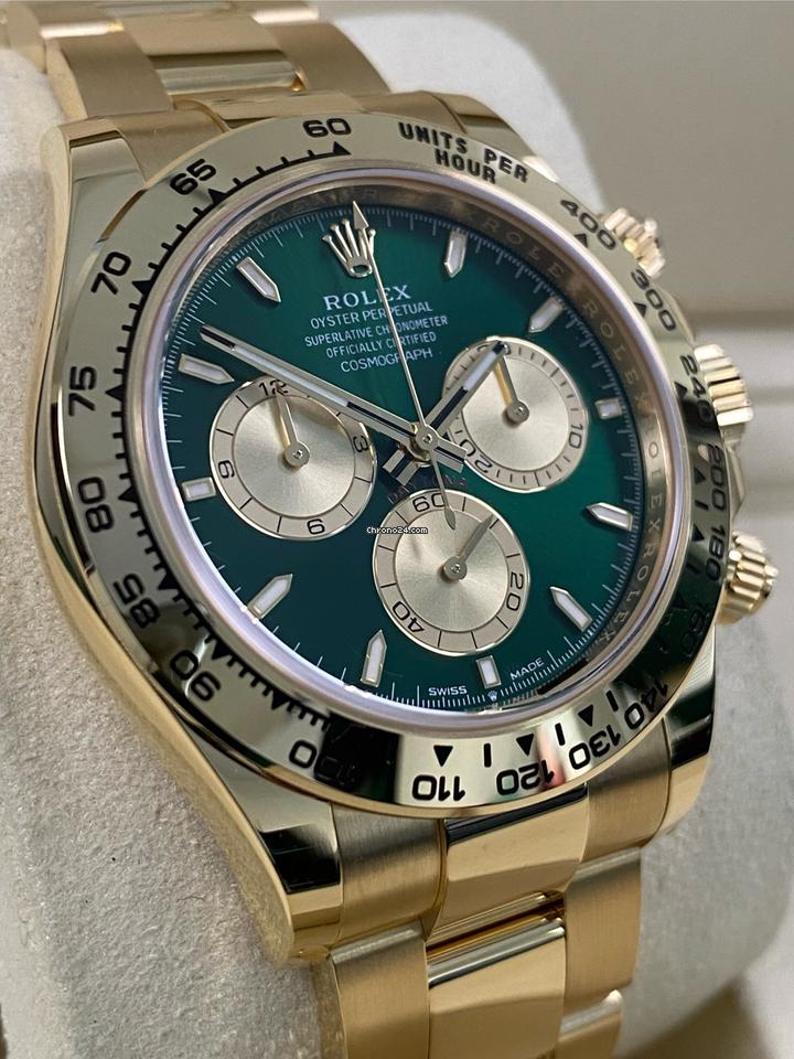 Rolex | Daytona | 126508 | Yellow gold | 40 mm | Yellow gold | Green | Automatic