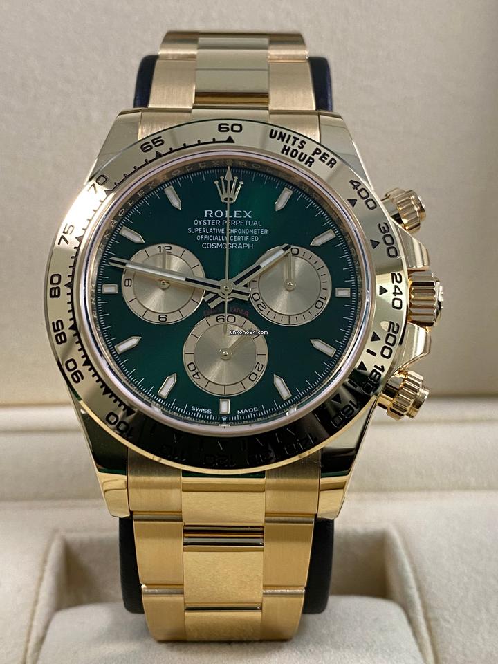 Rolex | Daytona | 126508 | Yellow gold | 40 mm | Yellow gold | Green | Automatic
