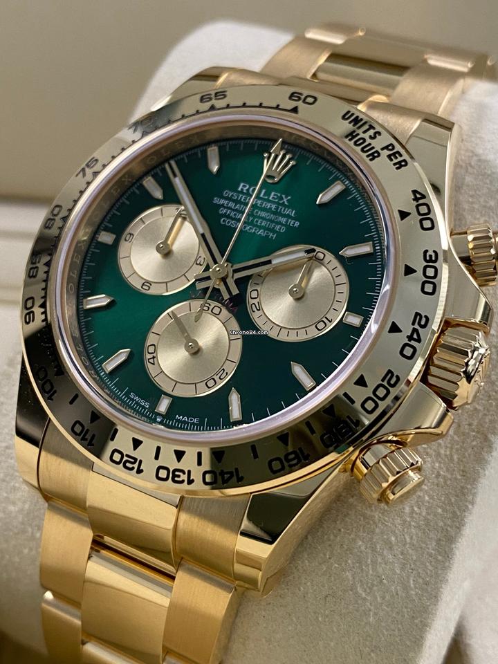 Rolex | Daytona | 126508 | Yellow gold | 40 mm | Yellow gold | Green | Automatic