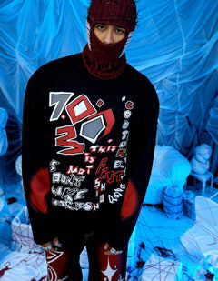 RANSOM [FULL-SLEEVE DISTRESSED T-SHIRT]