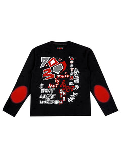 RANSOM [FULL-SLEEVE DISTRESSED T-SHIRT]