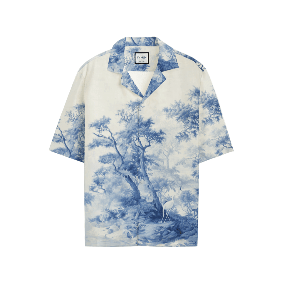 Toile de Jouy Resort Collar Shirt