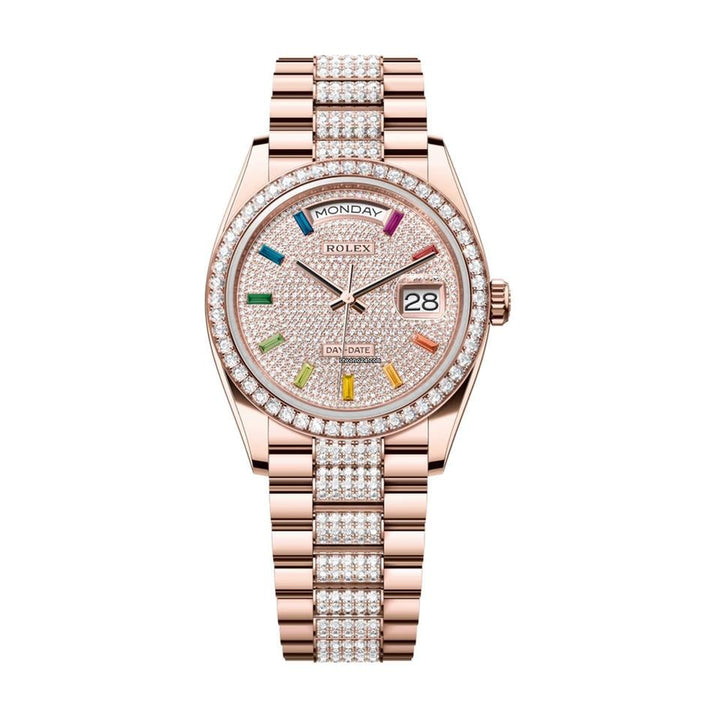 Rolex | Day-Date | 128345RBR-0043 | 36 mm | Rose gold | Automatic