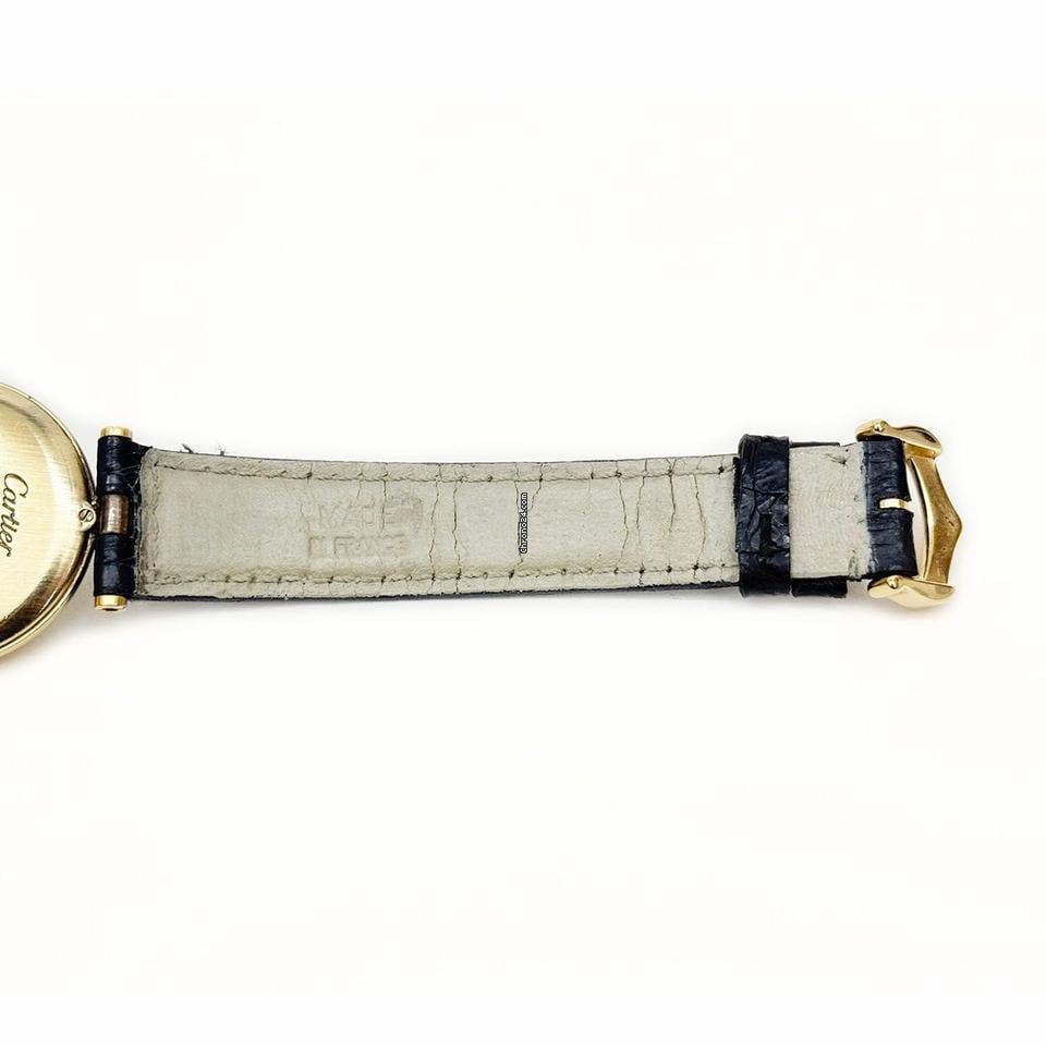 Cartier Vendome Must de Vendome Vermeil Quartz 17 Brown Gold Alligator Leather Watch 4 VCAC20730