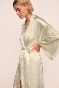 Inez Washable Silk Printed Robe