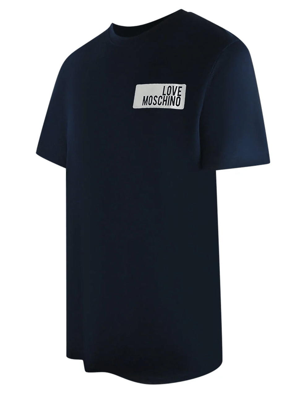 Love Moschino Block Logo Navy Blue T-Shirt