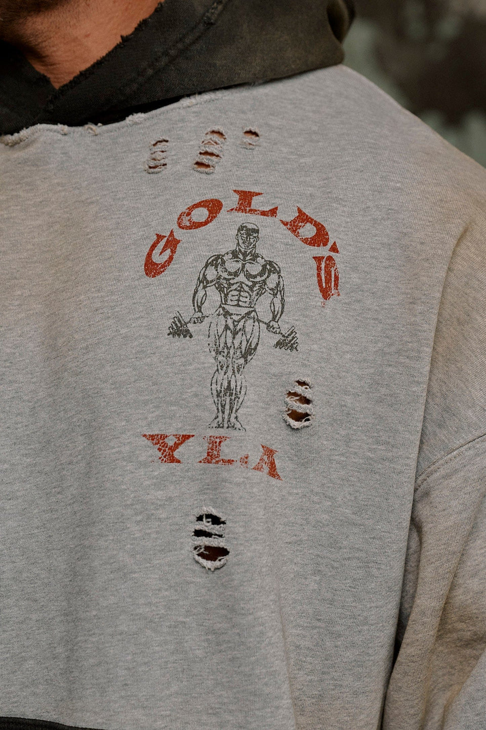 5168 - Gold's Iron Legacy Distress Hoodies