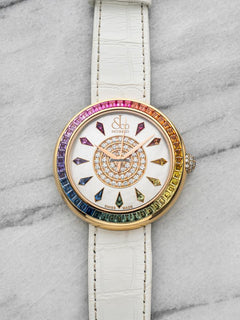 Jacob & Co.Vintage 2017 Brilliant Rainbow BA537.40.GR.KW.A RG White Auto 44mm Full Set