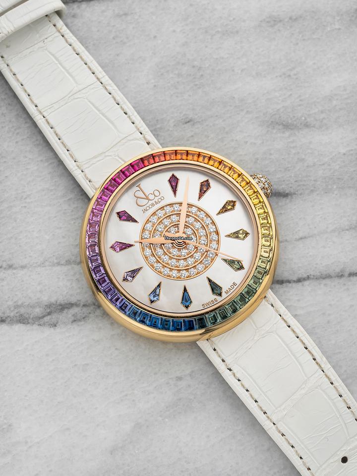 Jacob & Co.Vintage 2017 Brilliant Rainbow BA537.40.GR.KW.A RG White Auto 44mm Full Set