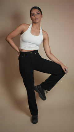 CLASSIC BLACK DENIM WOMEN'S JEANS