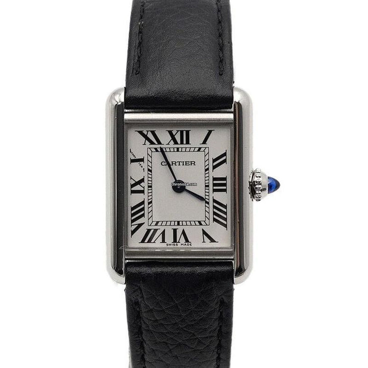 Cartier Tank Must Small Quartz Leather Band Women's Watch AA56344
