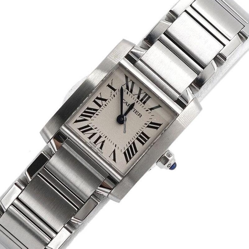 Cartier Tank Française Small Steel Quartz Women's Watch W51008 Q3