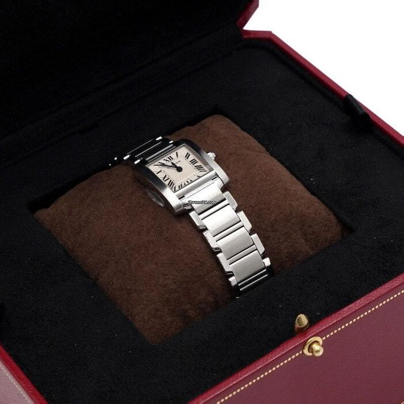Cartier Tank Française Small Steel Quartz Women's Watch W51008 Q3