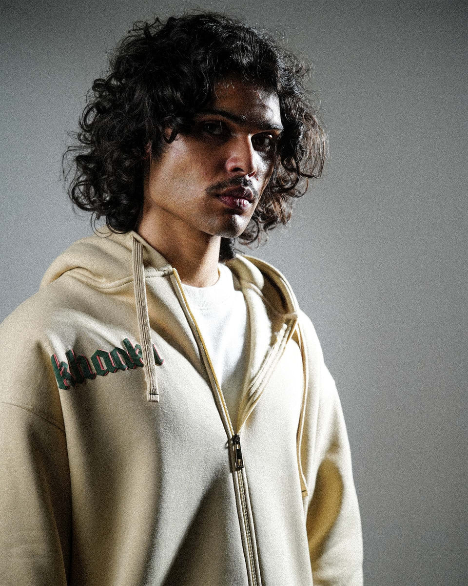Law of Nature - Beige Oversized Zipper Hood