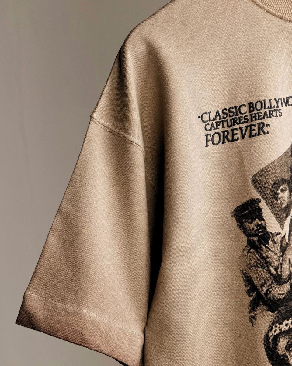 Khaaki Productions Limited Edition - Beige Pigment Washed Oversized T-shirt
