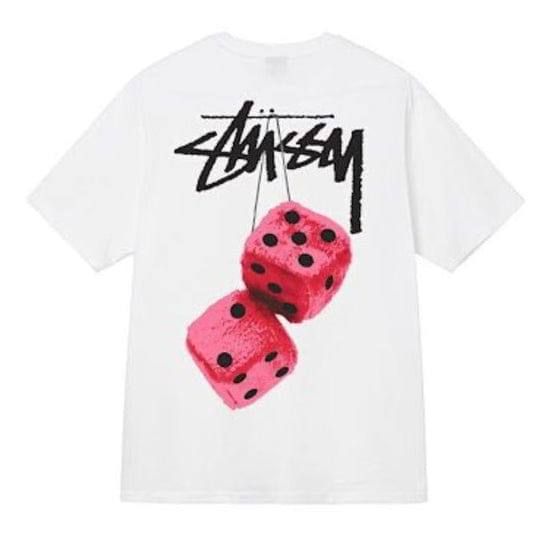 Stussy Fuzzy Dice T-Shirt White