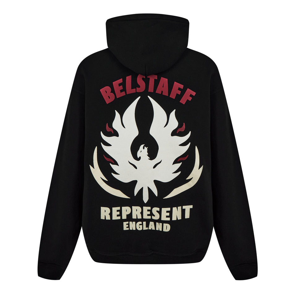 Flame Phoenix Graphic Print Hoodie