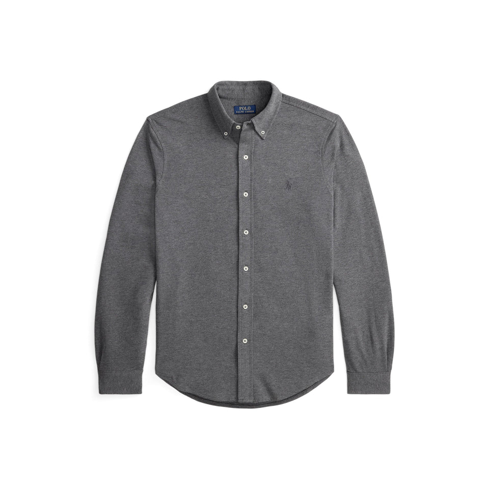 Slim Fit Button-Down Plain Shirt