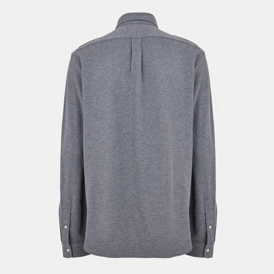 Slim Fit Button-Down Plain Shirt