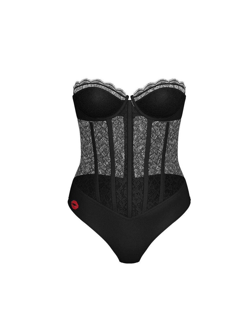 Tease Lace Corset Bodysuit