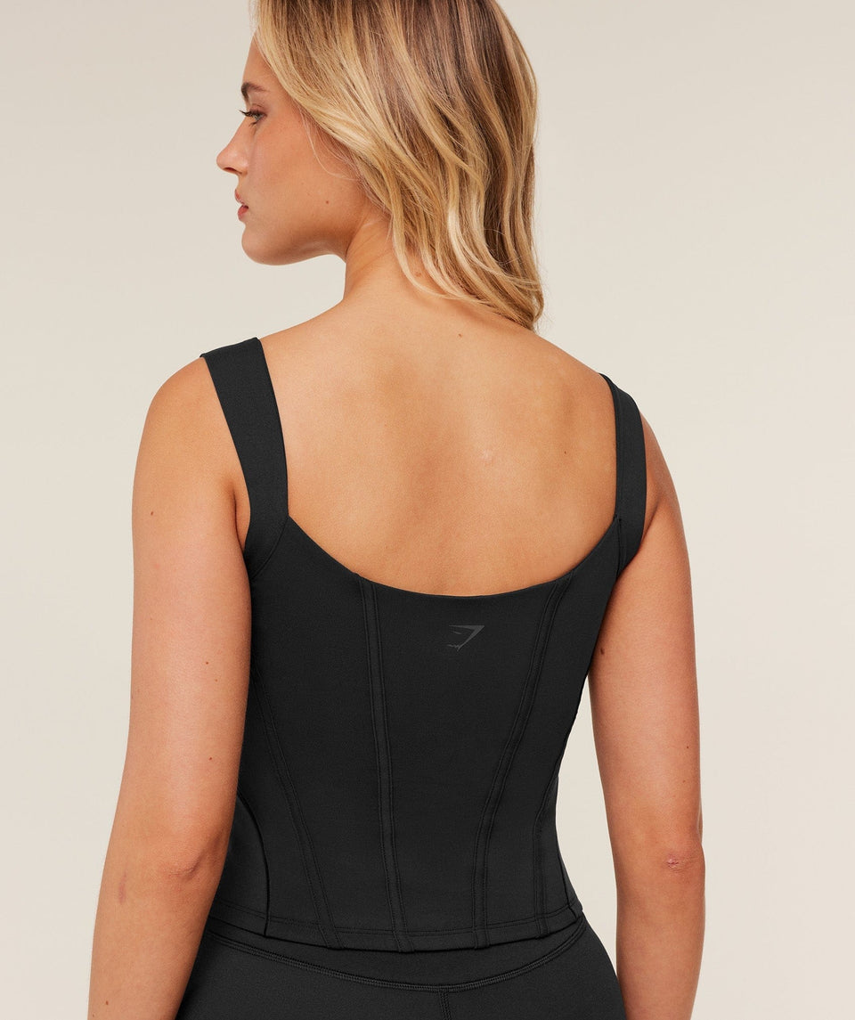 Gymshark Corset Tank Top - GS Black