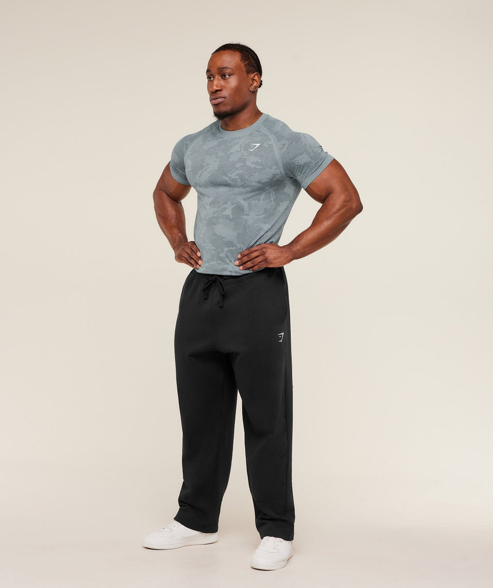 Gymshark Geo Seamless T-Shirt -  Storm Blue /  Stealth Blue
