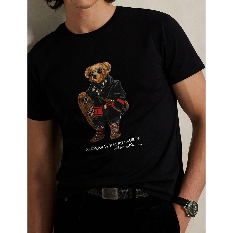 Ski Bear Embroidered T-Shirt