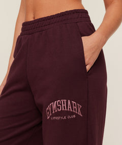 Gymshark Collegiate Graphic Straight Leg Jogger - GS Rich Maroon