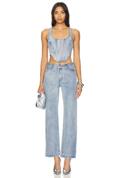 superdown Ileen Crystal Jean in Light Wash