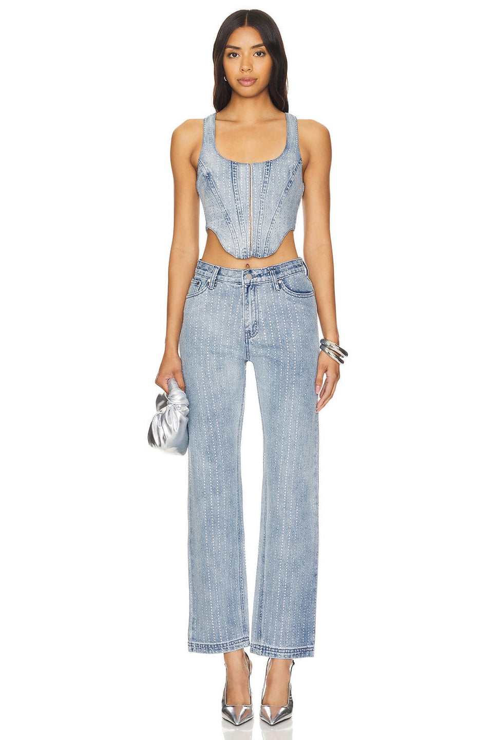 superdown Ileen Crystal Jean in Light Wash