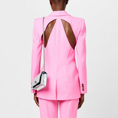 Slashed Single-Breasted Wool Long Sleeve Blazer