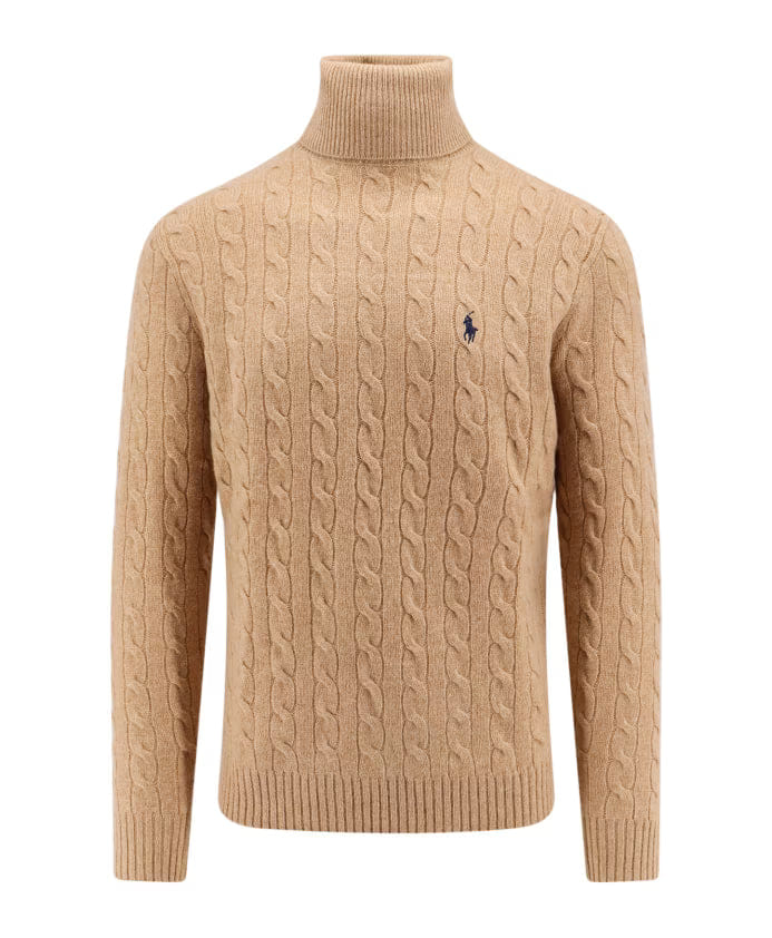 Polo Ralph Lauren Beige Ribbed Long Sleeve Sweater