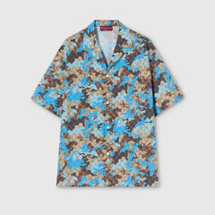 Gucci  printed cotton poplin bowling shirt